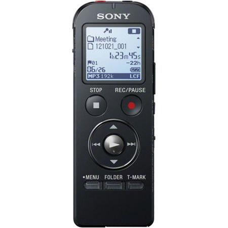 Sony ICD-UX533 4GB UX Series Digital Voice Recorder, Black
