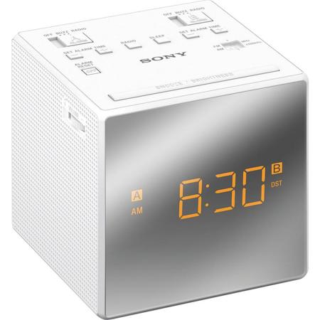 Sony ICF-C1T Dual Alarm Clock with FM/AM Radio, White