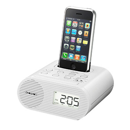 Sony ICFC05IP AM/FM Clock Radio Dock for iPod, White