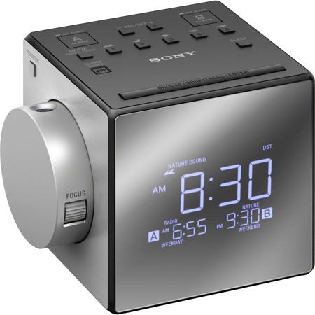 Sony ICFC1PJ Alarm Clock Radio with Time Projection, Nature Sound
