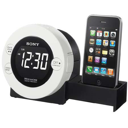Sony ICF-C7iP Clock Radio with Hidden Sliding Dock Tray for iPods and iPhones