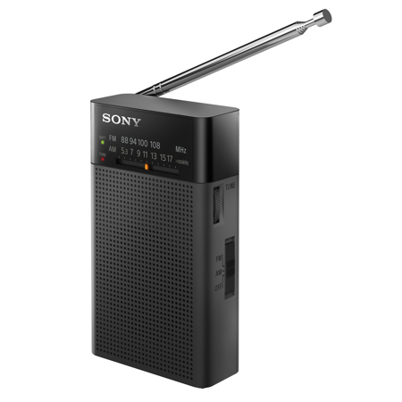 Sony ICF-P27 Portable AM/FM Radio with Speaker, Black