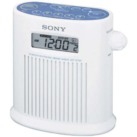 Sony ICF-S79V AM/FM/Weather Band Reception Shower Radio