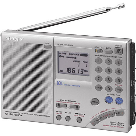 Sony ICFSW7600GR FM Stereo Multiband Shortwave Silver