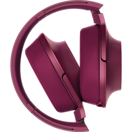 Sony MDR100AAP h.ear on High-Resolution Audio Headphones, Bordeaux Pink