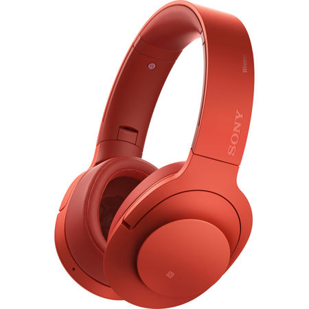Sony MDR100ABN h.ear on Wireless NC Bluetooth Headphones, Cinnabar Red