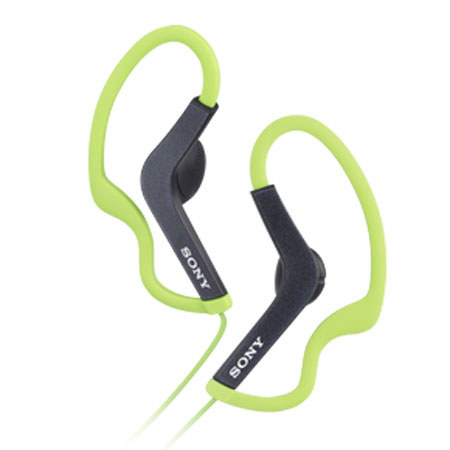 Sony MDRAS200 Sports In-Ear Headphones, Green