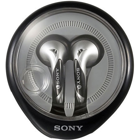 Sony MDRE828LPSLV Earbud Headphones,Winding Case,Silver