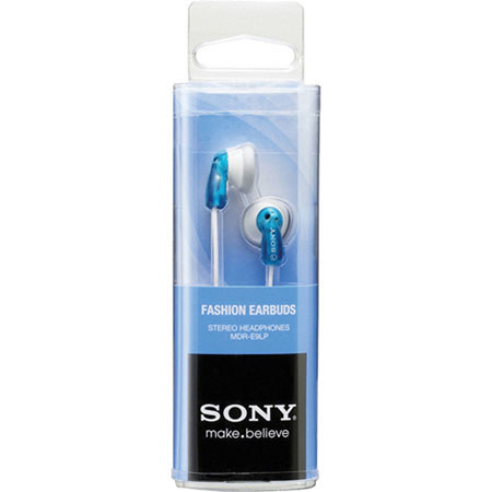 Sony MDR-E9LP Stereo Earbuds Blue MDRE9LP/BLU Adorama
