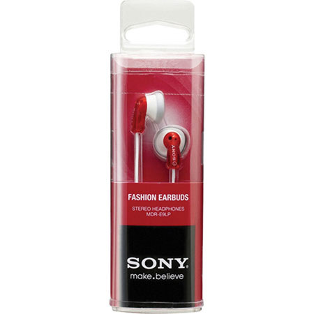 Sony MDR-E9LP Stereo Earbuds - Red