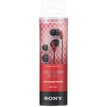 Sony MDR-EX36V EX Earbud Style Headphones, Red