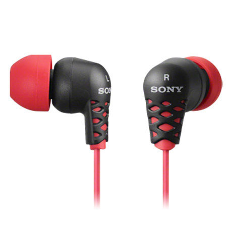 Sony MDREX37B/RED EX Series In-Ear Headset, Red