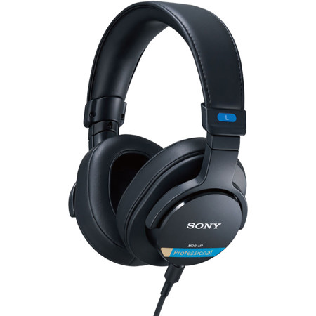 Sony MDR-M1 Closed-Back Over-Ear Professional Reference Monitor Headphones, Black