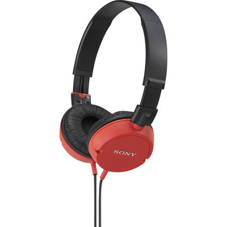 Sony MDR-ZX100 ZX Series Stereo Headphones, Red