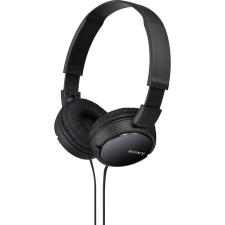 Sony MDR-ZX110 Closed Supra-Aural Dome Stereo Headphones, Black