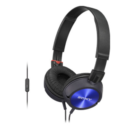Sony MDR-ZX300AP ZX Series Stereo Headphones, Blue