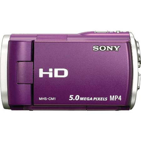 Sony MHS-CM1/D 5MP Webbie MP4/MPEG4 Camcorder, Eggplant