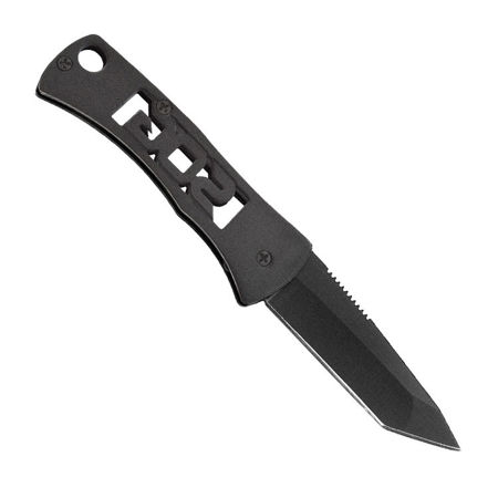 SOG Micron Tanto Point 1.5" Plain Blade Folding Knife, Black