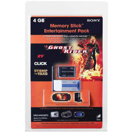 Sony 4GB Memory Stick PRO Duo Entertainment Pack