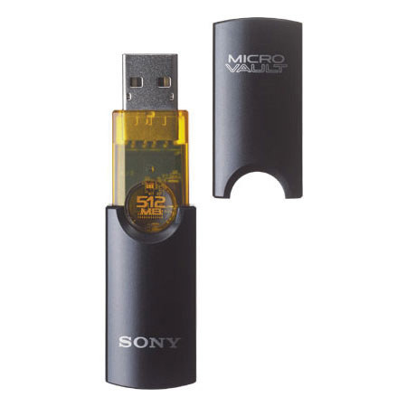Sony 512mb Micro Vault Classic, USB Flash Drive, for Mac & Windows, Orange.