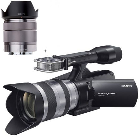 Sony NEX-VG10 Hi-definition Handycam Camcorder w/E-mount 18-200mm Zoom -BUNDLE2-