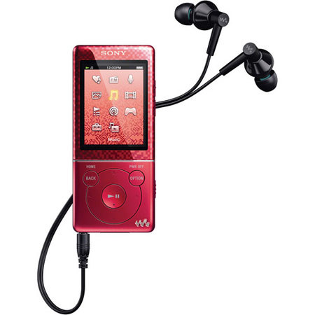 Sony E Series NWZ-E473 4GB Walkman Video/MP3 Player, Red