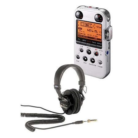 Sony PCM-M10 Portable Linear PCM Recorder - Bundle w/Sony MDR-7506 Headphones