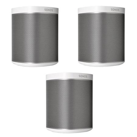 Sonos 3 Pack PLAY:1 Wireless Smart Speaker for Streaming Music, Metallic White