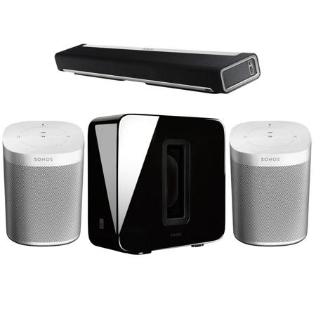Sonos Home Theater Soundbar and Streaming Speaker W/Sonos Subwoofer/2x Speakers