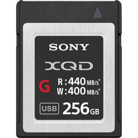 Sony XQD G Series 256GB Memory Card, 440 MB/s Read Speed, 400 MB/s Write Speed