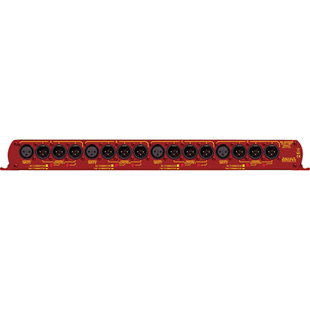 Sonifex Quad 3 Way Passive AES3ID Splitter with XLR Connector, Red
