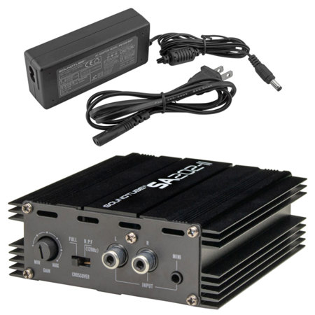 SoundTube SA202-II Class AB Mini Amplifier with 15V Power Supply, Black