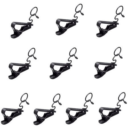 SAD-H44B Horizontal Microphone Clips for ECM44B Microphones, Set of 10, Black