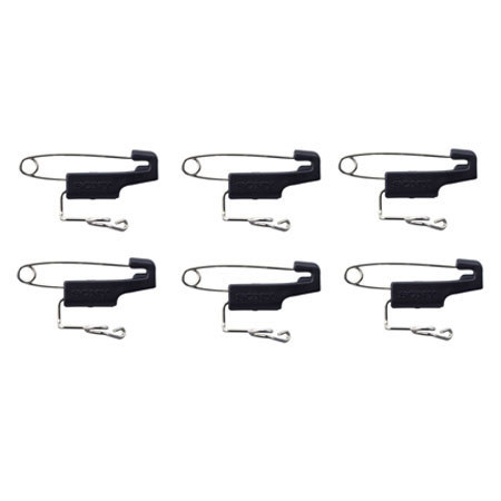 Sony SADS88B Safety-Pin Type Microphone Clip, 6 Pack