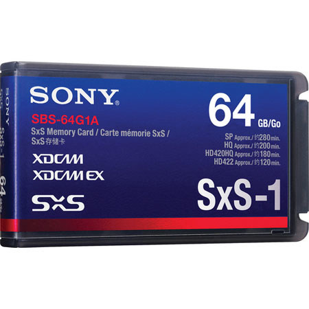 Sony SBS64G1-A SXS-1 64GB Memory Card, 1.2Gbps Transfer Speed