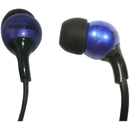 Soniq BOOM! Deep Bass Isolation Earphones, Blue