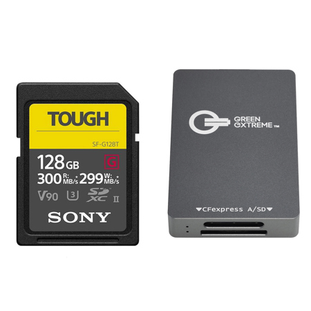 Sony SF-G Series Tough 128GB UHS-II SDXC Memory Card with Reader