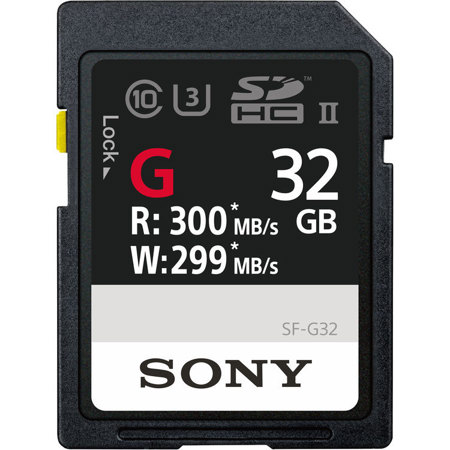 Sony 32GB SF-G Series UHS-II U3 Class 10 SDHC Memory Card