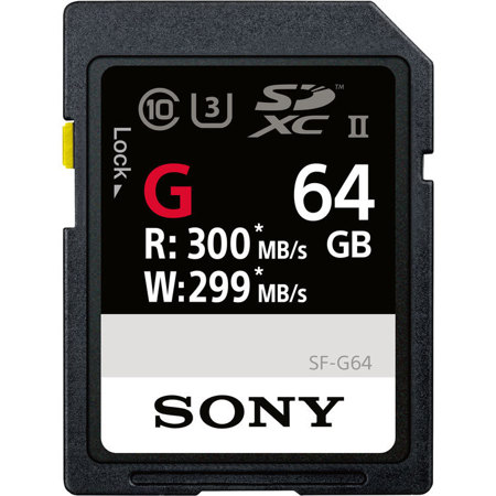 Sony 64GB SF-G Series UHS-II U3 Class 10 SDXC Memory Card