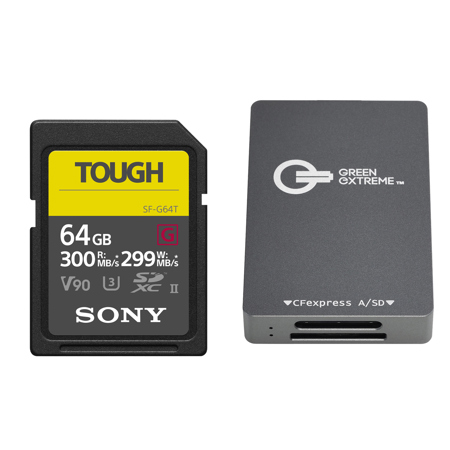 Sony SF-G Series Tough 64GB UHS-II SDXC Memory Card with Reader