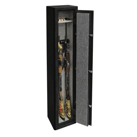 Stack-On Home Defense 3 Gun Stand-Up Safe with Electronic Lock, Black Granite
