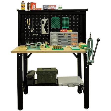 Stack-On Pro Reloading Bench, 29-41" Adjustable Height, 500 lb Capacity