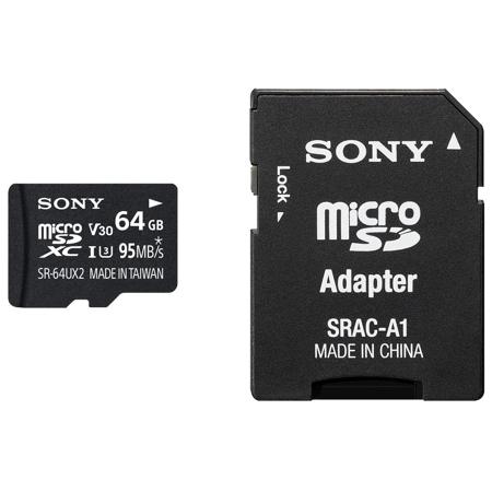 Sony SR-UX2A Series 64GB R95 W70 UHS-1 microSDXC Memory Card
