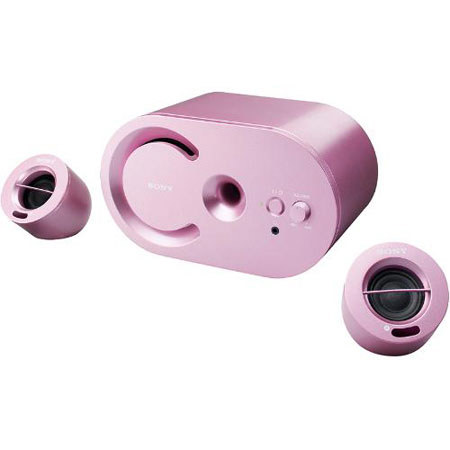Sony SRSD25 Powerful Speaker System Pink, 25W Adorama