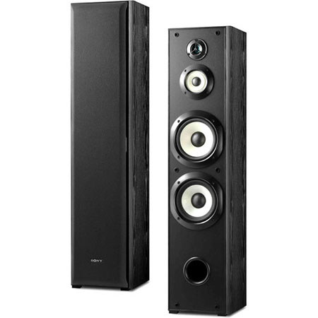 Sony SS-F6000 4 Way 180 watt Floor Standing Speakers, Black, Pair