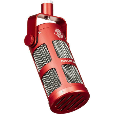Sontronics Podcast Pro Supercardioid Dynamic Microphone, Red