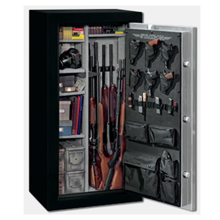 Stack-On 22 Gun Fire Resistant Combination Lock Safe, Black/Gray Matte