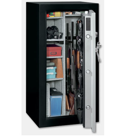 Stack-On 28 Gun Fire/Waterproof Combination Lock Safe, Matte Black/Silver