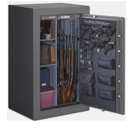 Stack-On 36 Gun Safe with Electronic Lock and Door Storage, Gray Pebble
