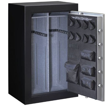 Stack-On 36 Gun Fire/Waterproof Combination Lock Safe, Matte Black/Gray